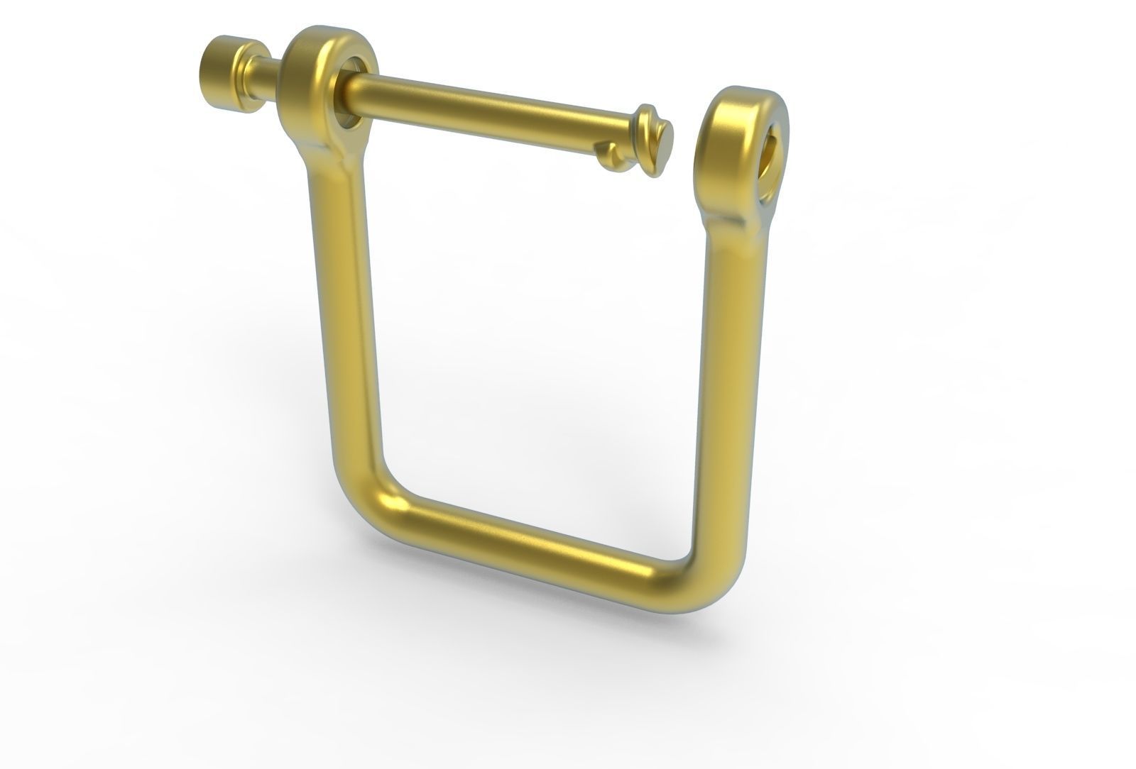 U clasp classic Allen screw 3D print model_12