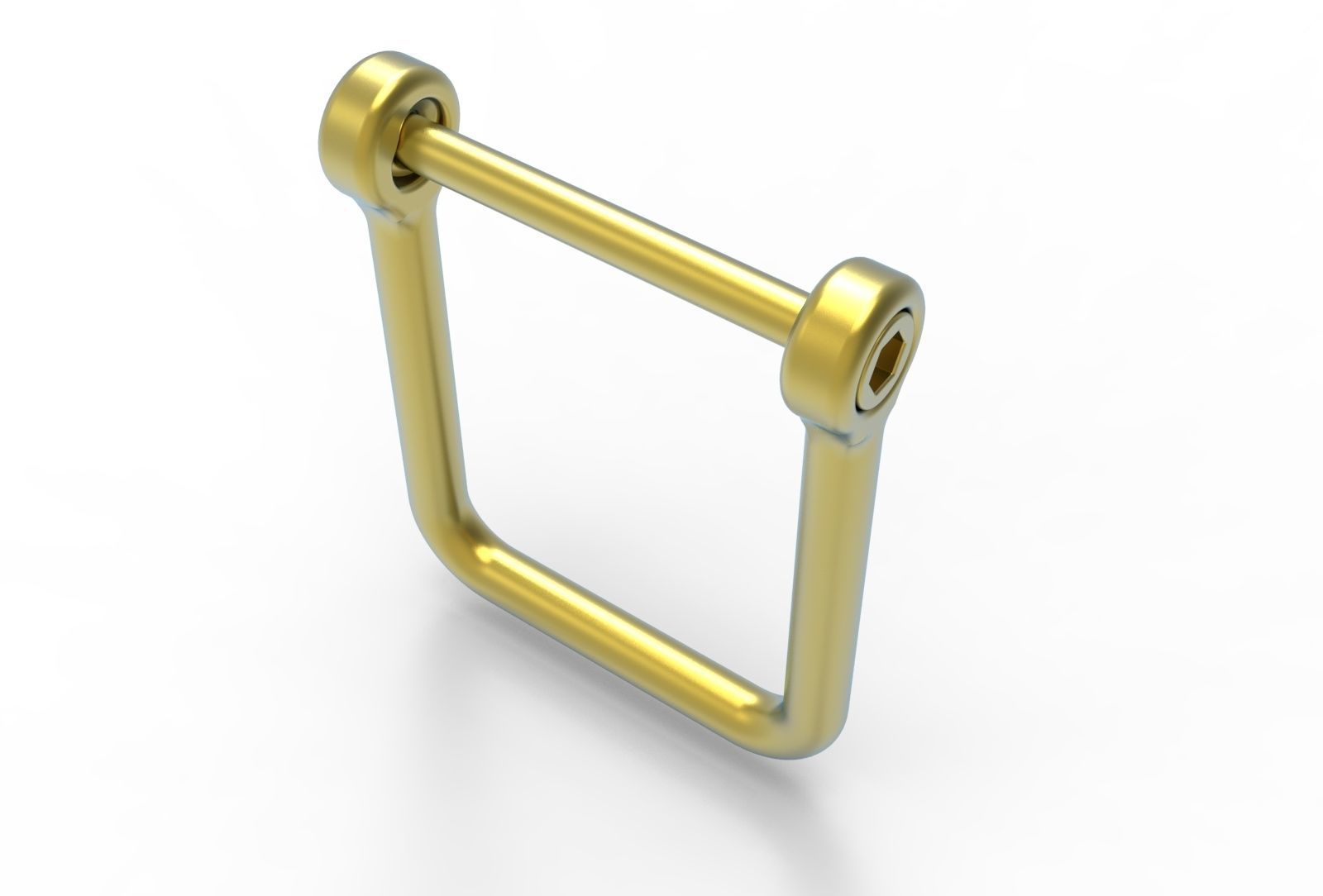 U clasp classic Allen screw 3D print model_10