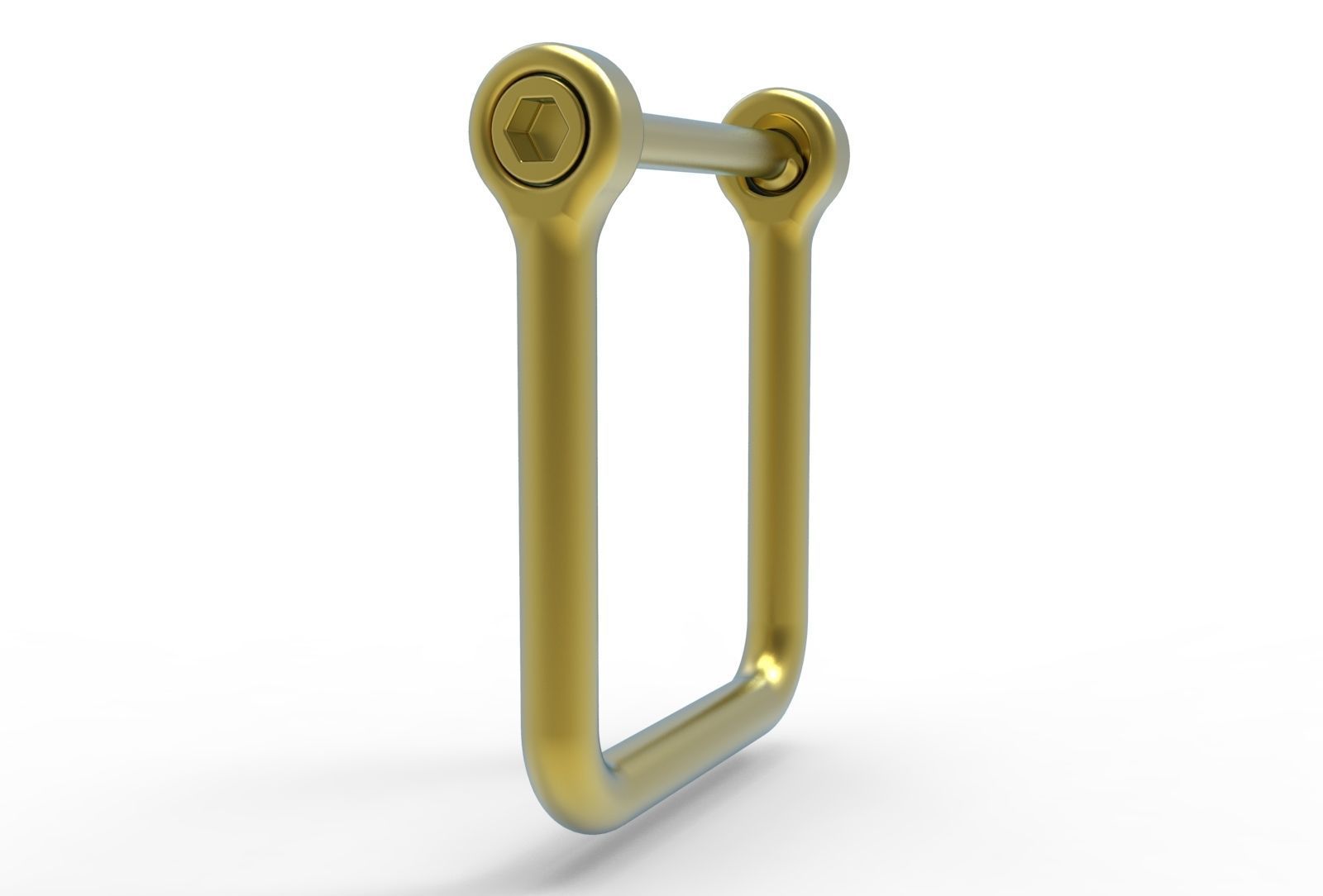 U clasp classic Allen screw 3D print model_3