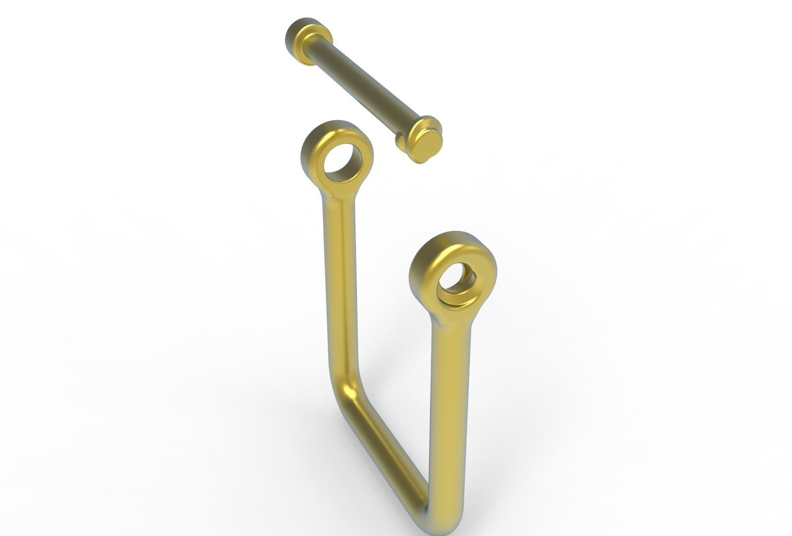 U clasp classic Allen screw 3D print model_21