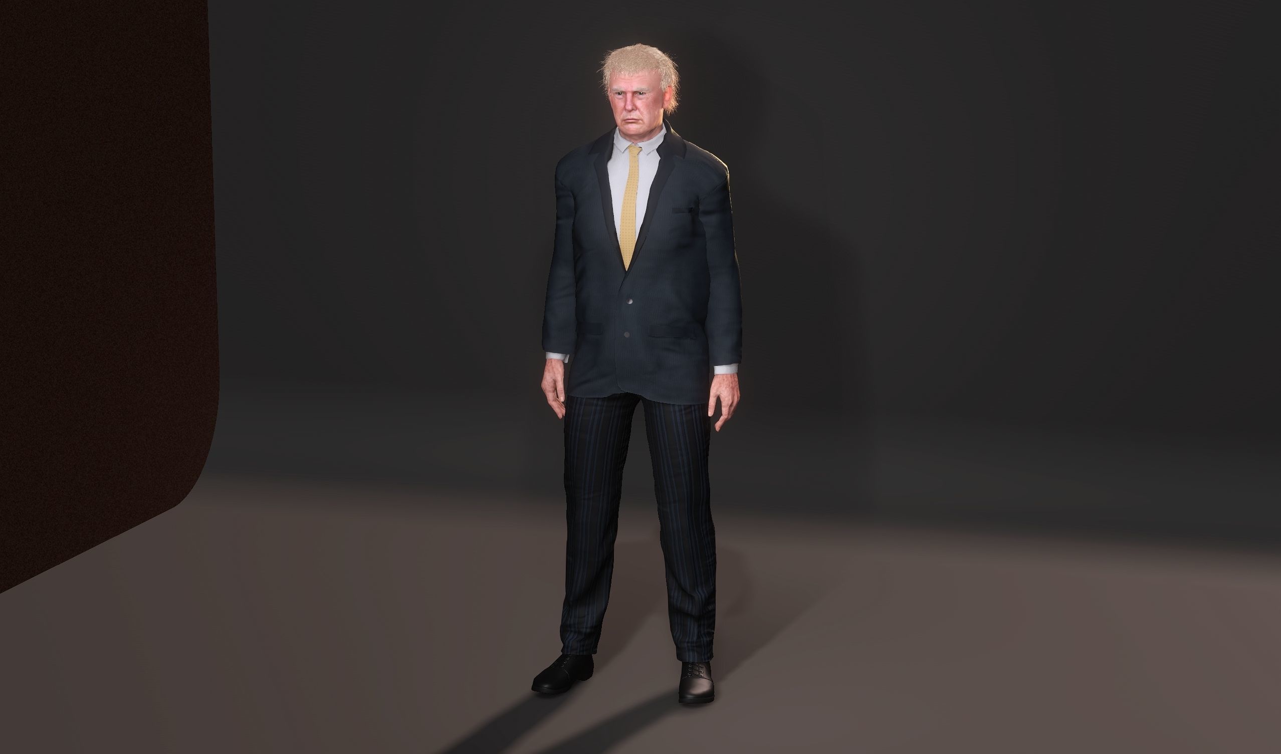 Donald Trump realistic 4k textures and game ready  Low-poly 3D model_7