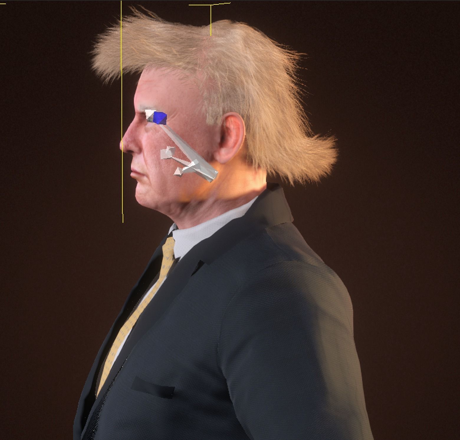Donald Trump realistic 4k textures and game ready  Low-poly 3D model_15