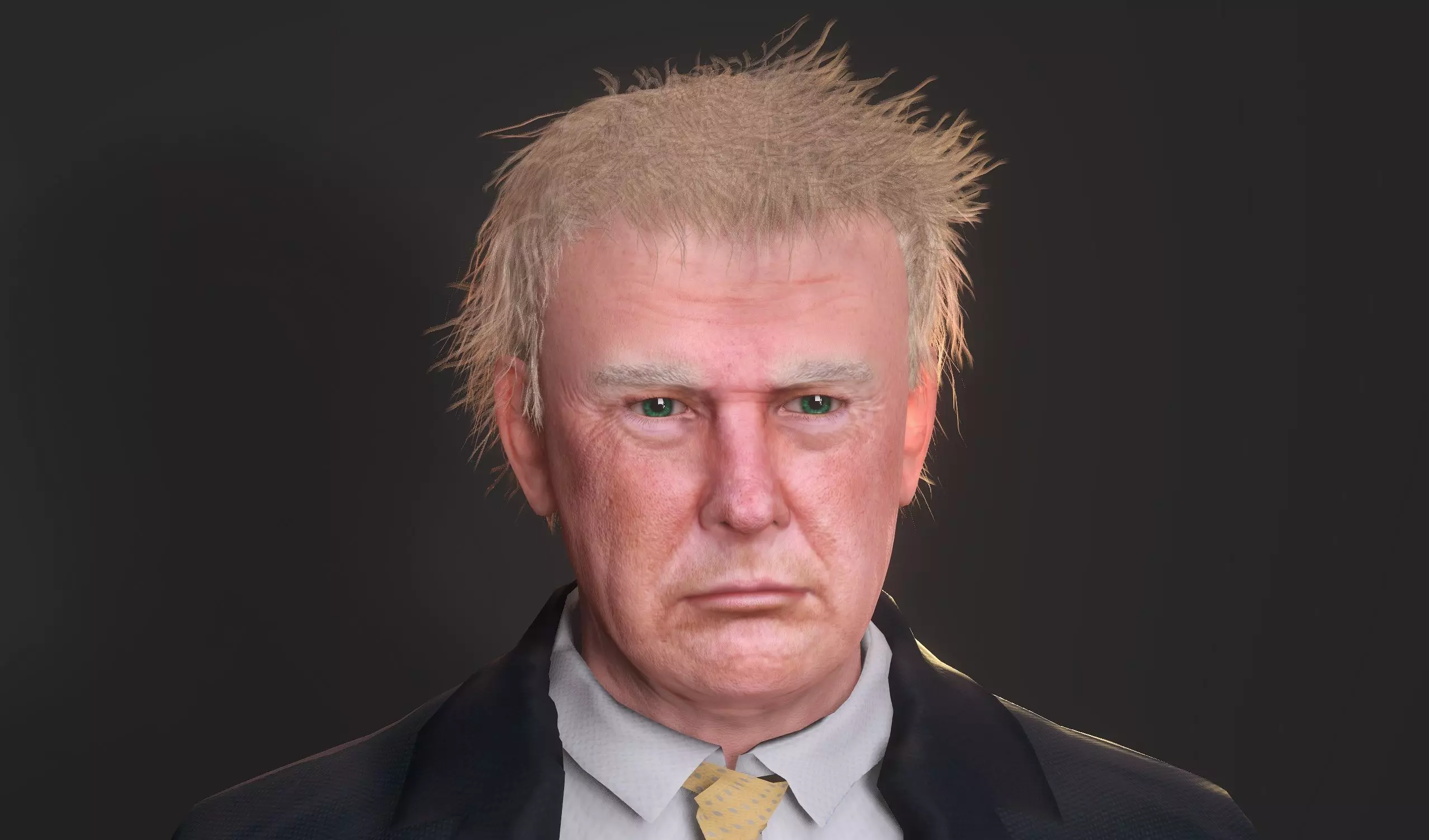 Donald Trump realistic 4k textures and game ready  Low-poly 3D model_0