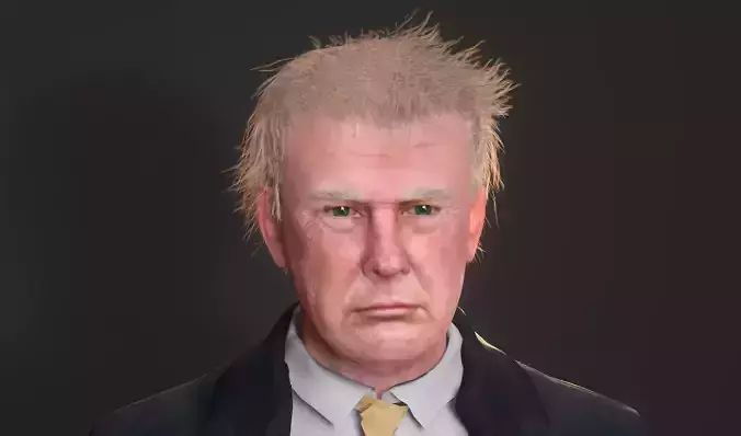 Donald Trump realistic 4k textures and game ready  Low-poly 3D model