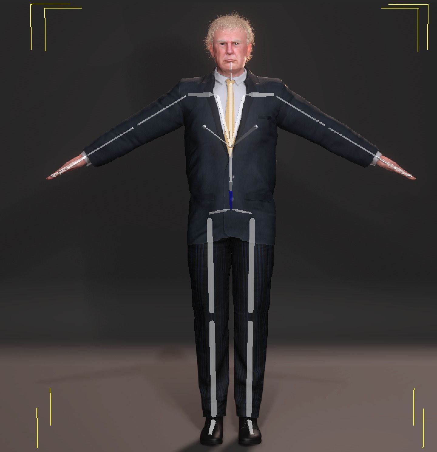 Donald Trump realistic 4k textures and game ready  Low-poly 3D model_13