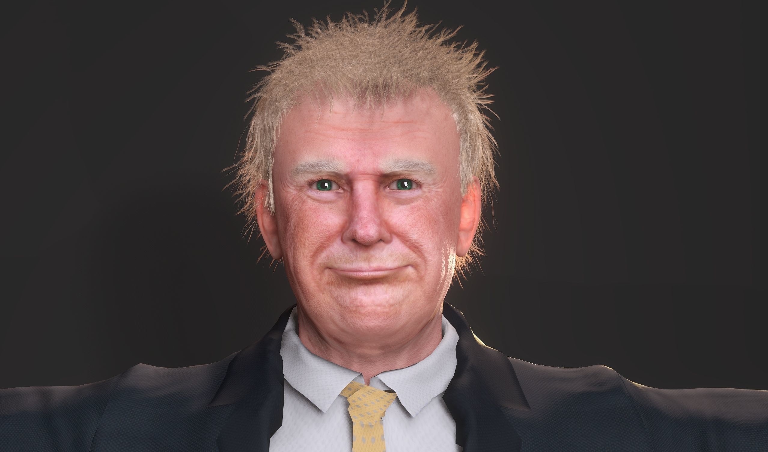 Donald Trump realistic 4k textures and game ready  Low-poly 3D model_4