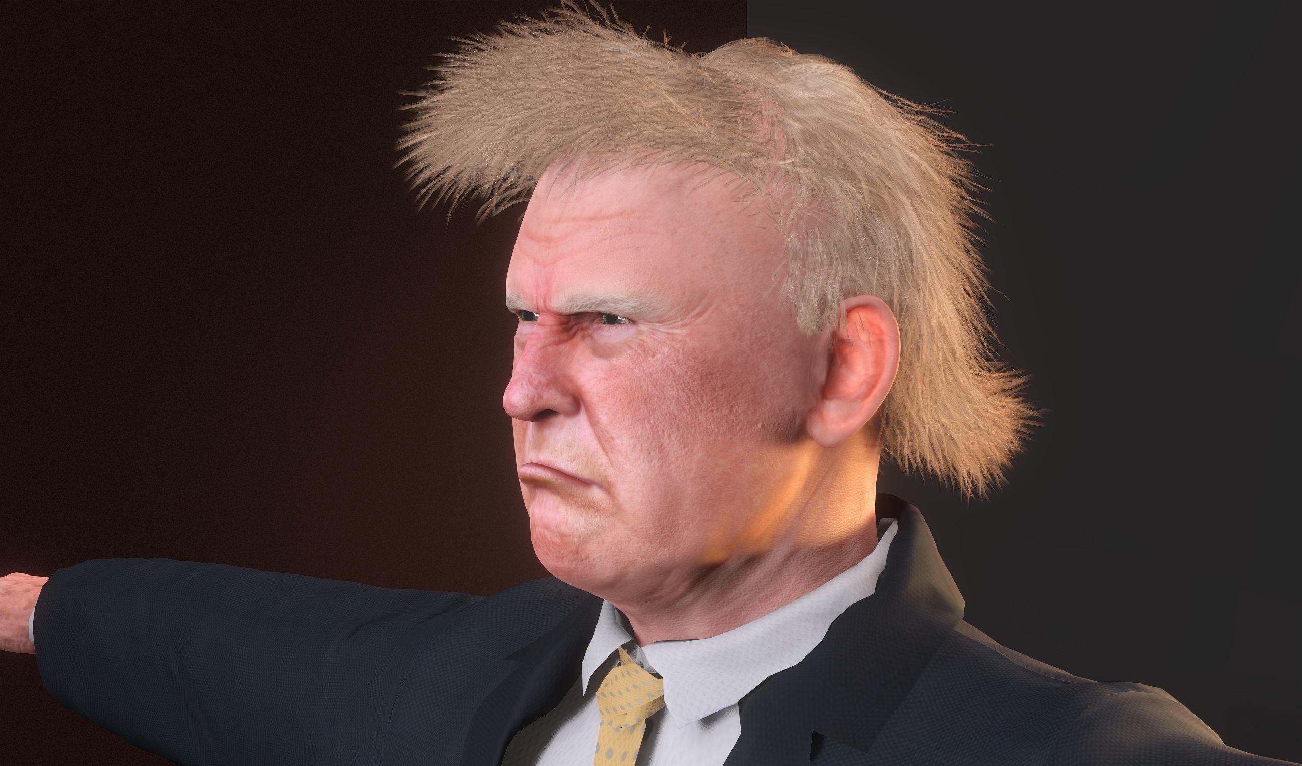 Donald Trump realistic 4k textures and game ready  Low-poly 3D model_6