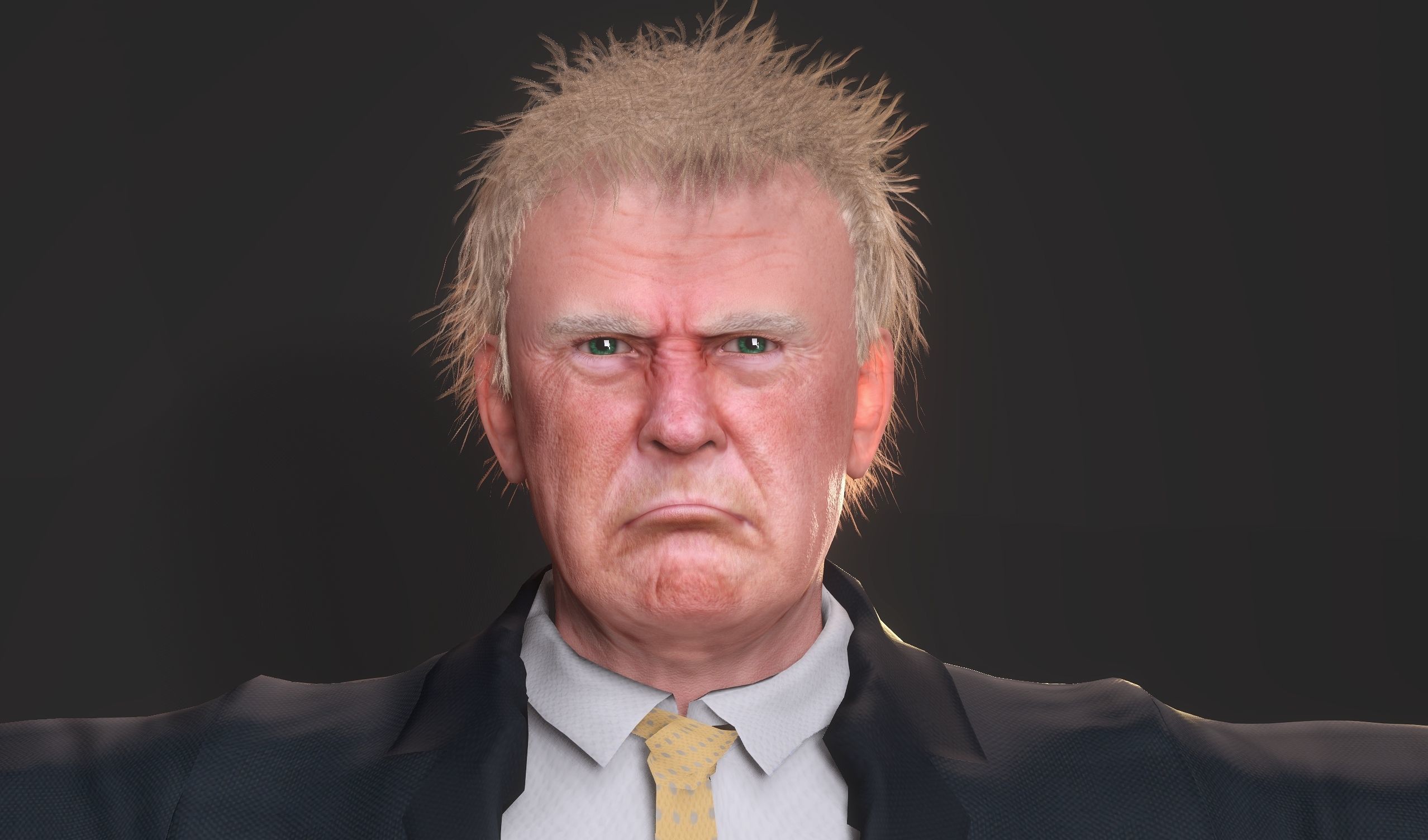 Donald Trump realistic 4k textures and game ready  Low-poly 3D model_5