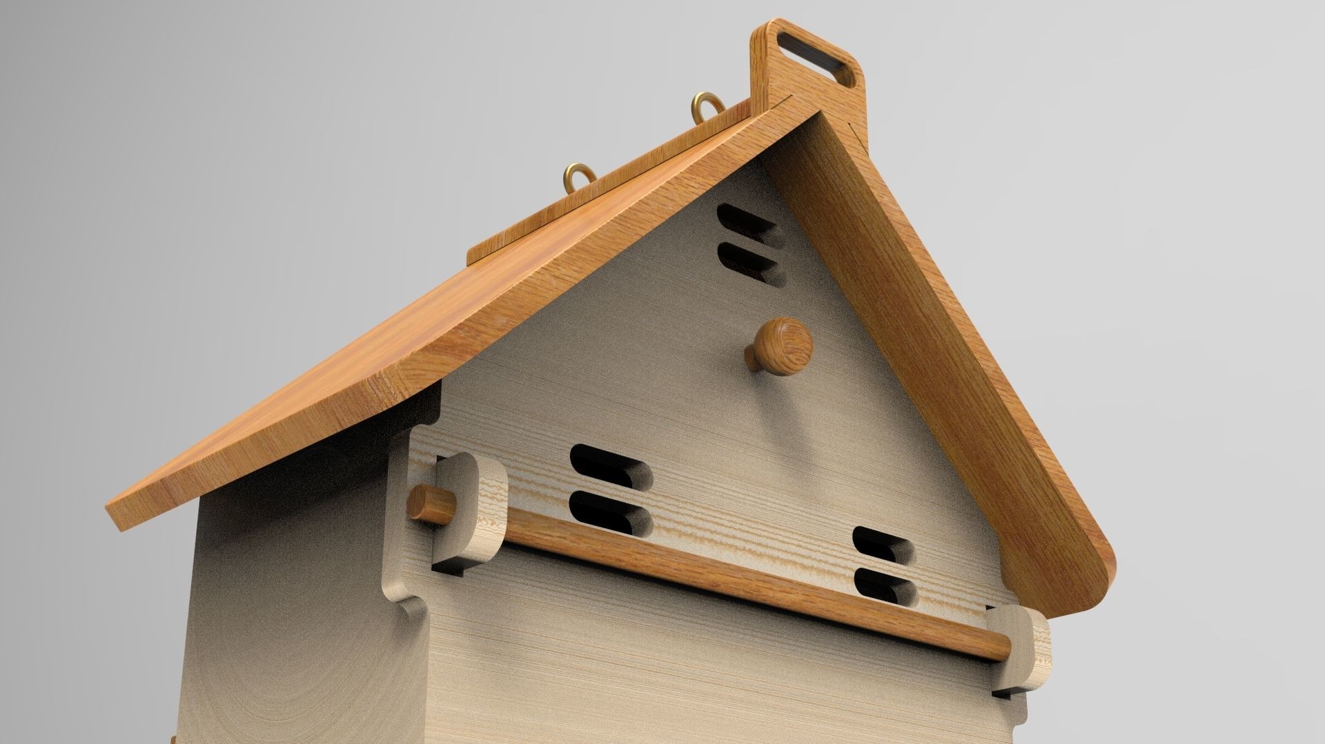 5 bird house models and plans Low-poly 3D model_6