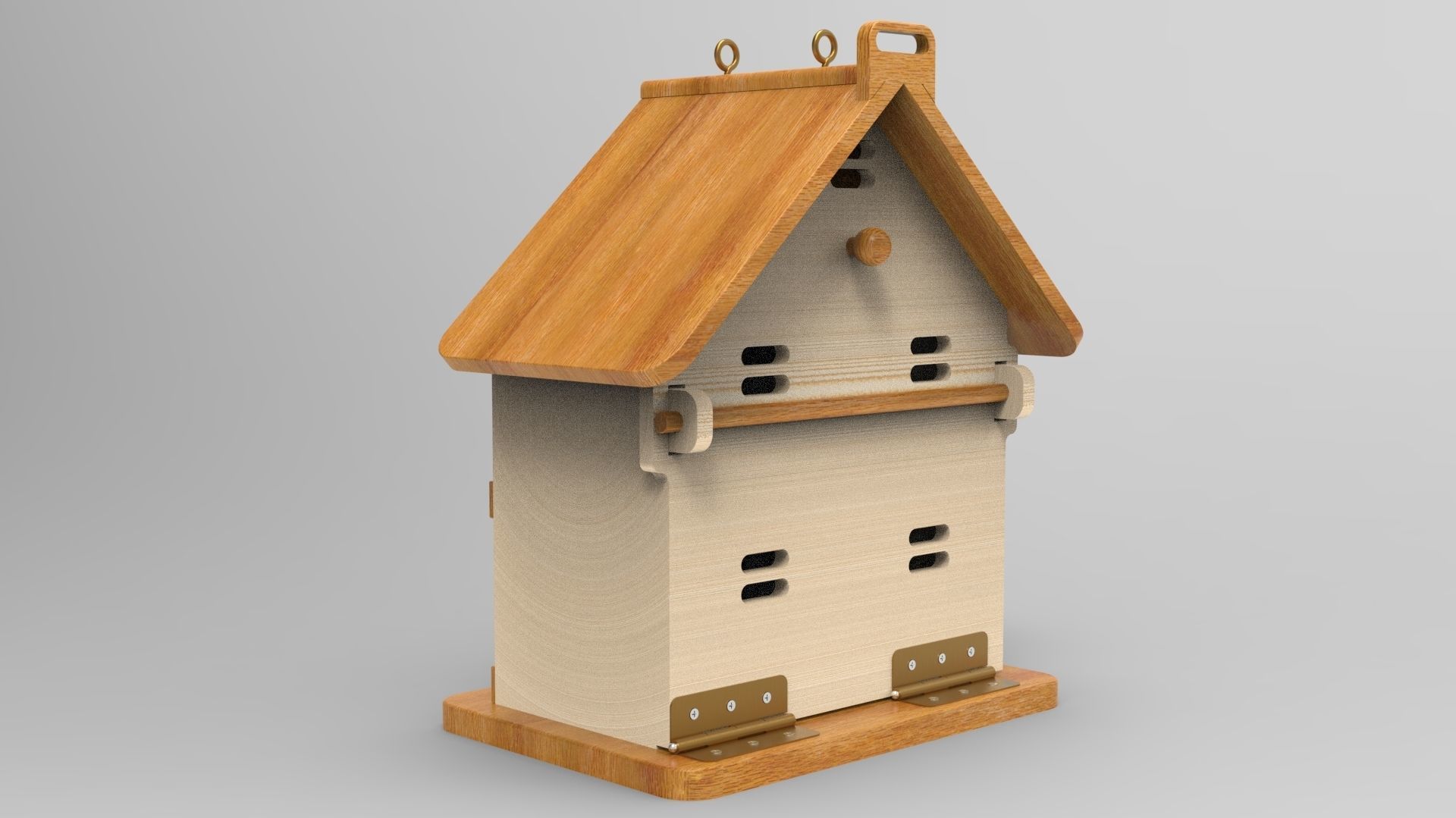 5 bird house models and plans Low-poly 3D model_3