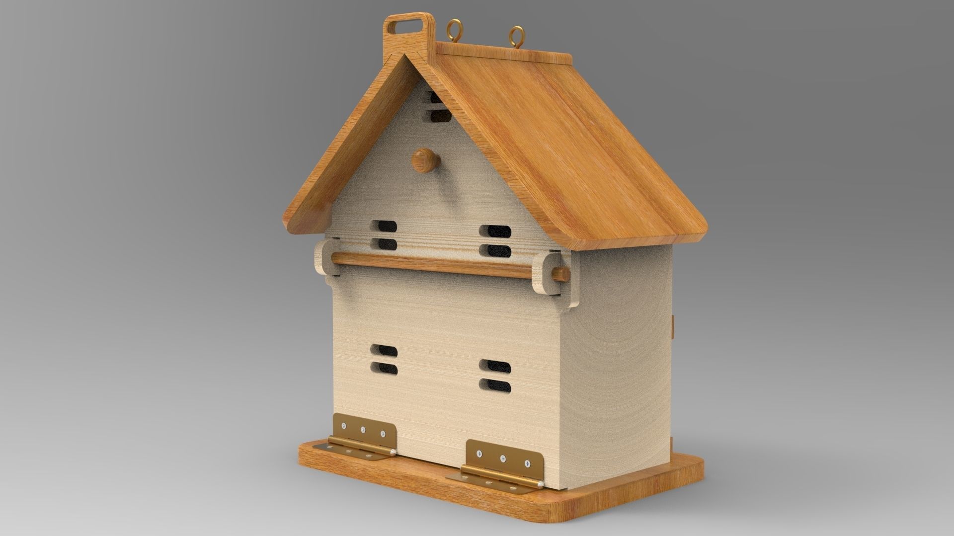 5 bird house models and plans Low-poly 3D model_4
