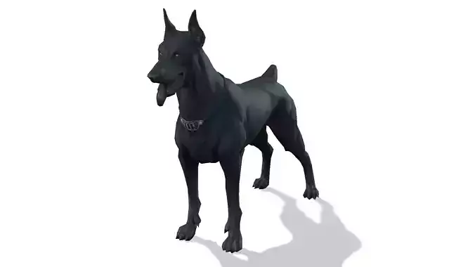 3d dog Low-poly 3D model