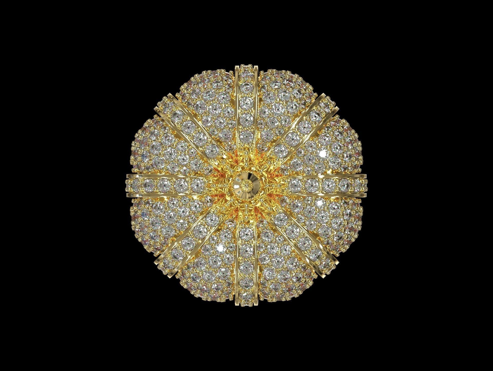 crown ring 3D print model_2