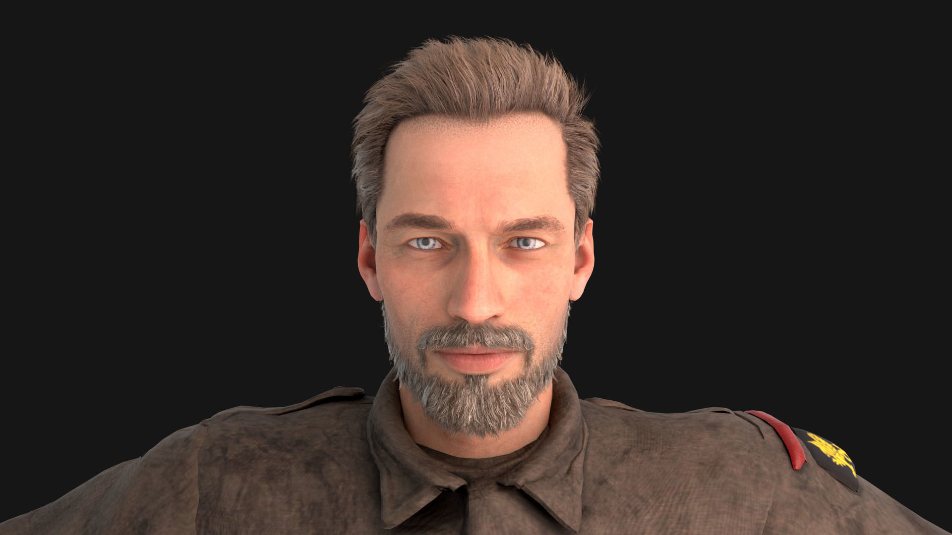 WW2 Soldier Rigged Low-poly 3D model_8