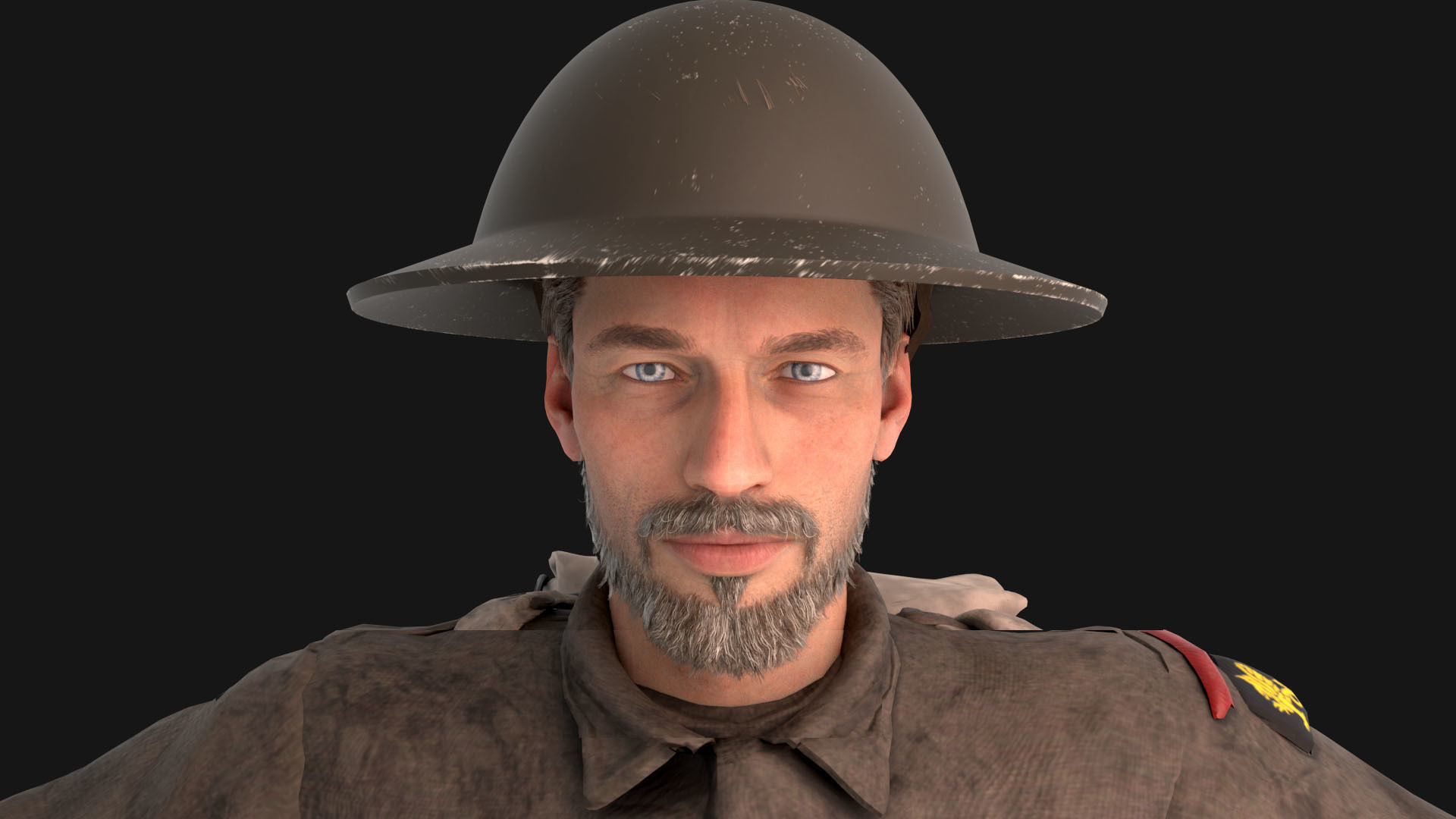 WW2 Soldier Rigged Low-poly 3D model_7