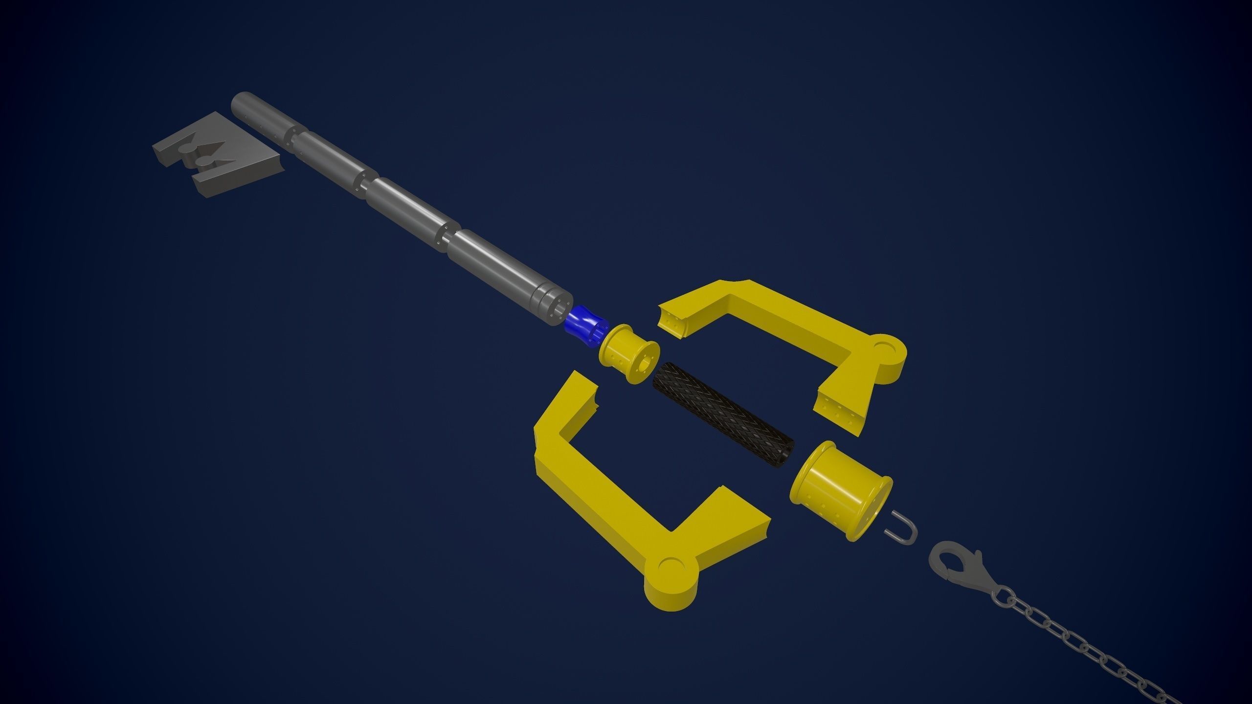 Kingdom Key Keyblade 3D Print 3D print model_3