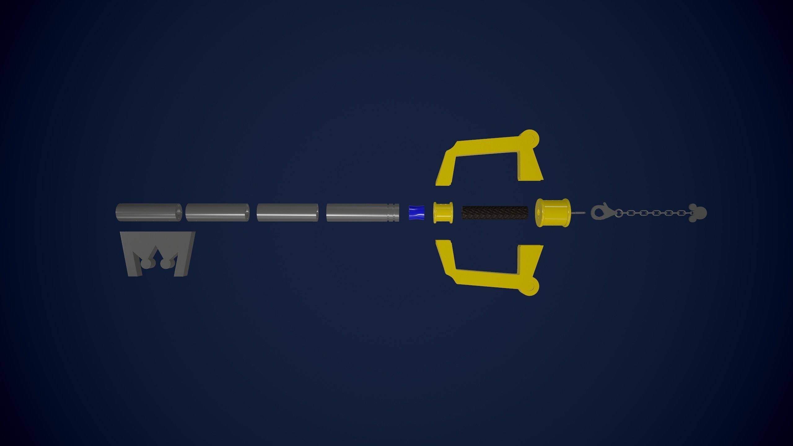 Kingdom Key Keyblade 3D Print 3D print model_4
