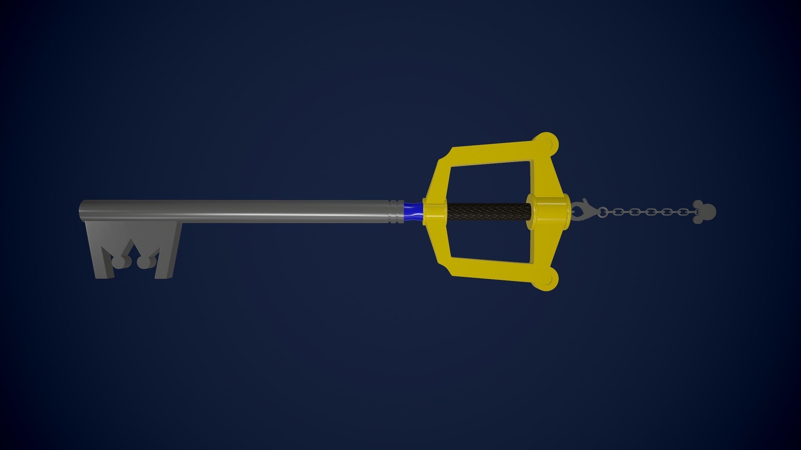 Kingdom Key Keyblade 3D Print 3D print model_1