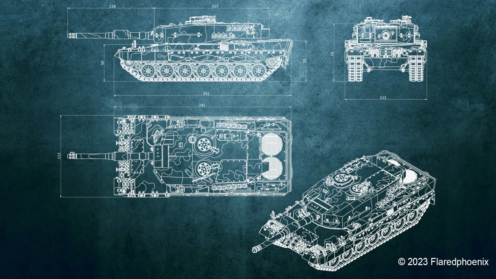Leopard 2 A4 3D print model_12