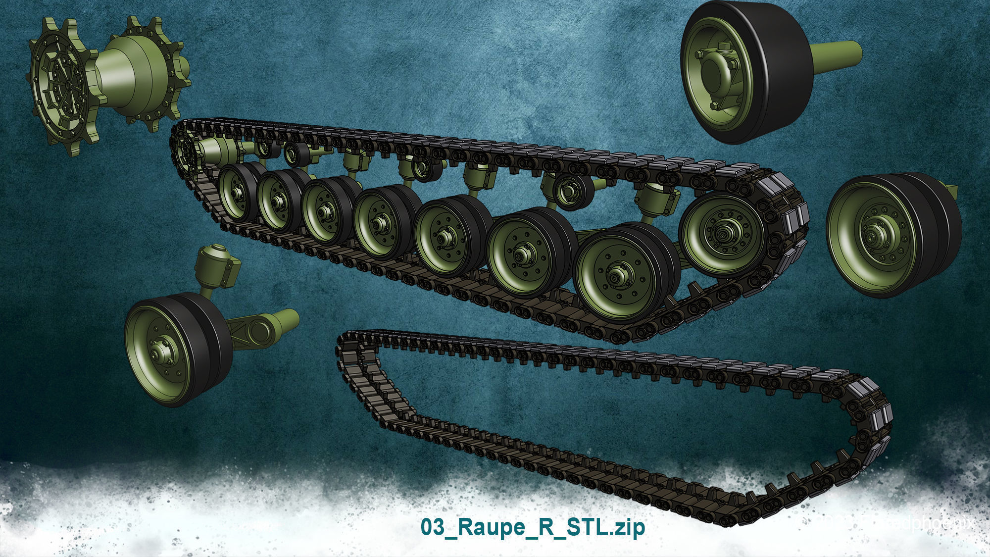 Leopard 2 A4 3D print model_15