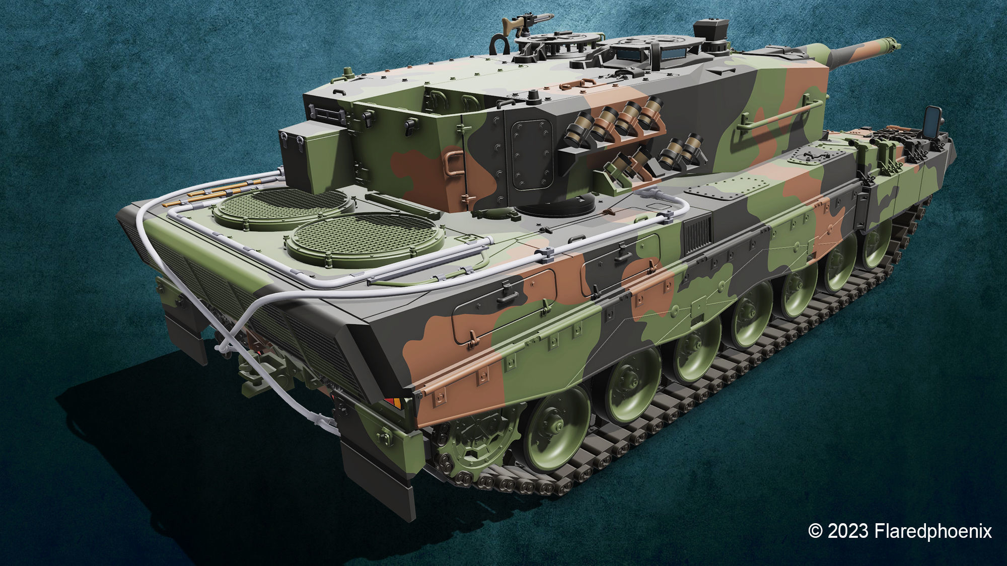 Leopard 2 A4 3D print model_2