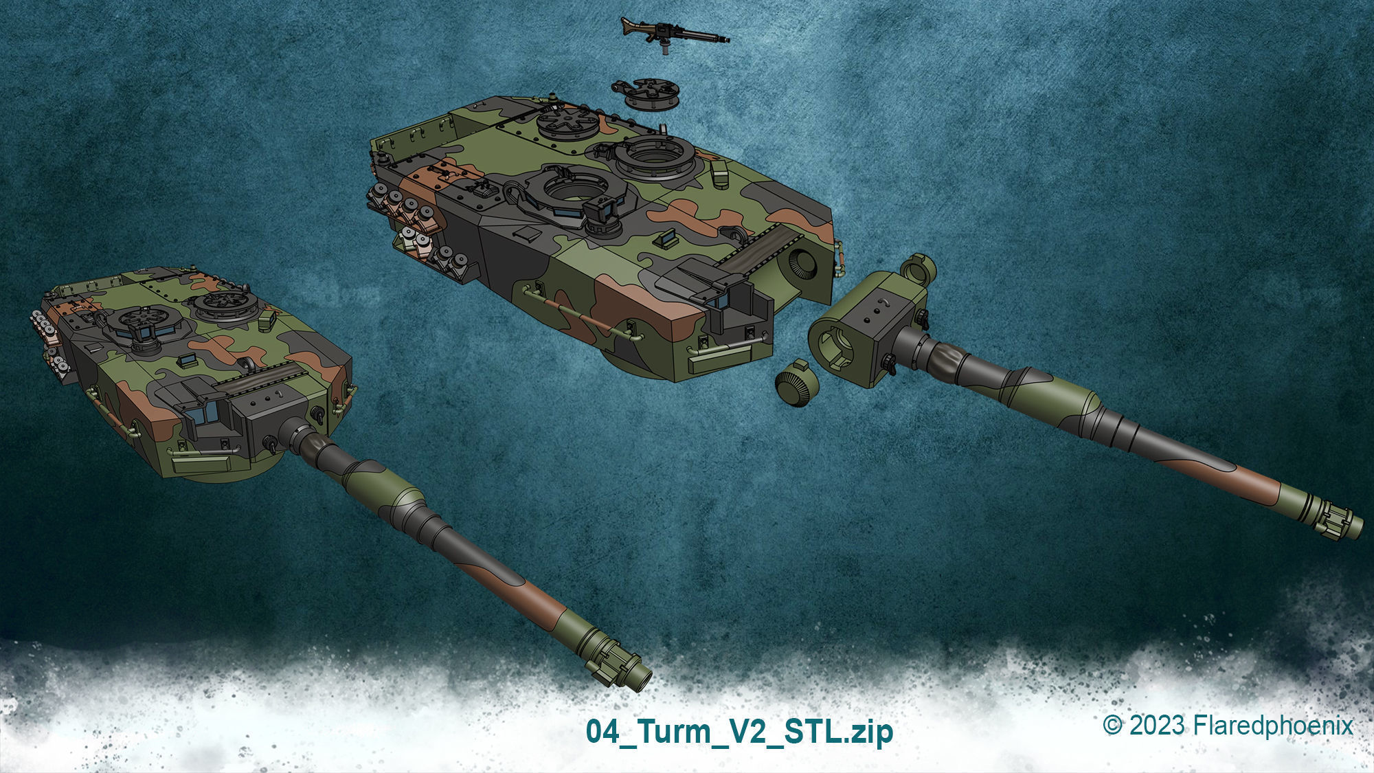 Leopard 2 A4 3D print model_17