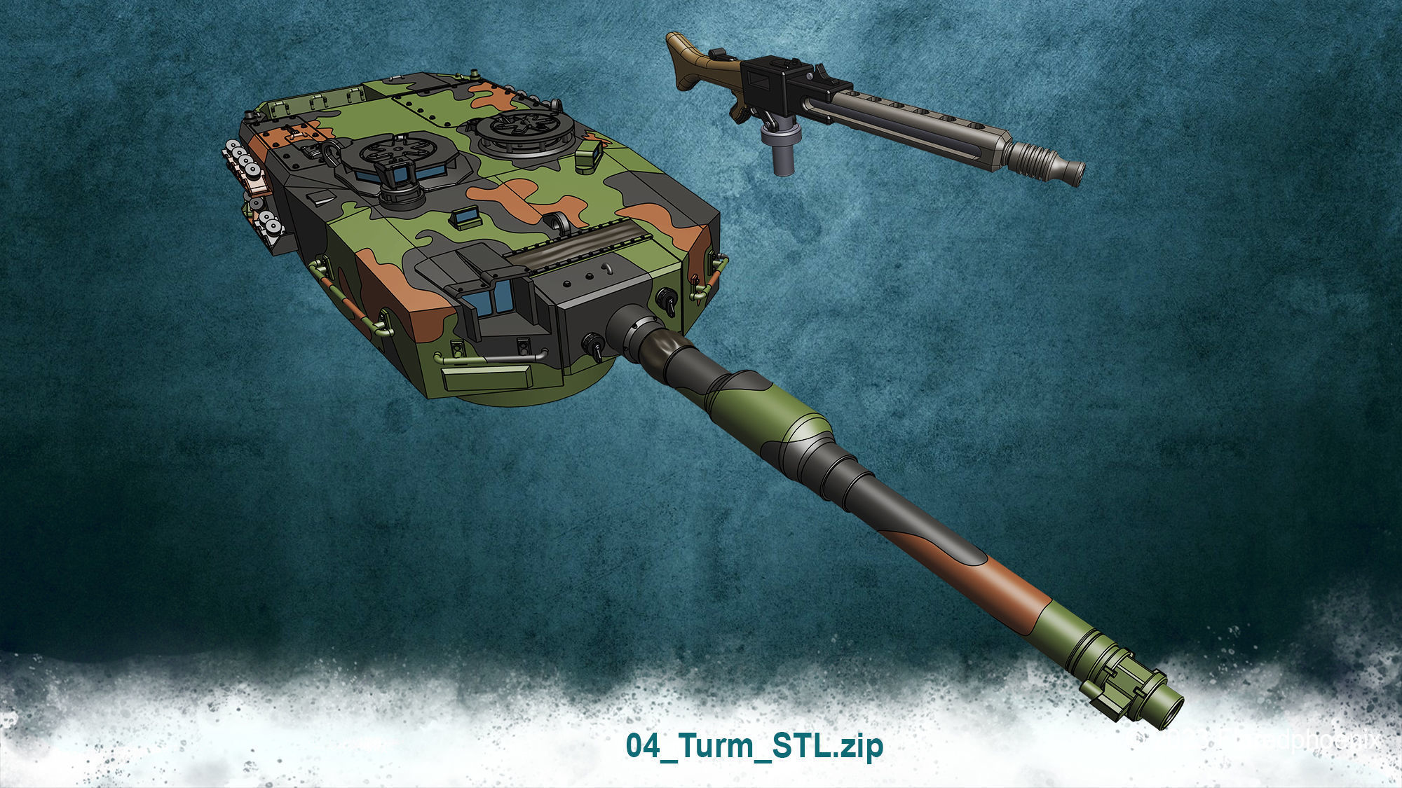 Leopard 2 A4 3D print model_16