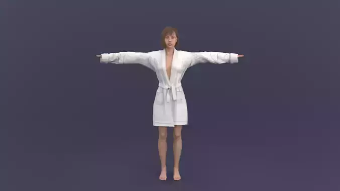 Bathrobe Girl Rigged