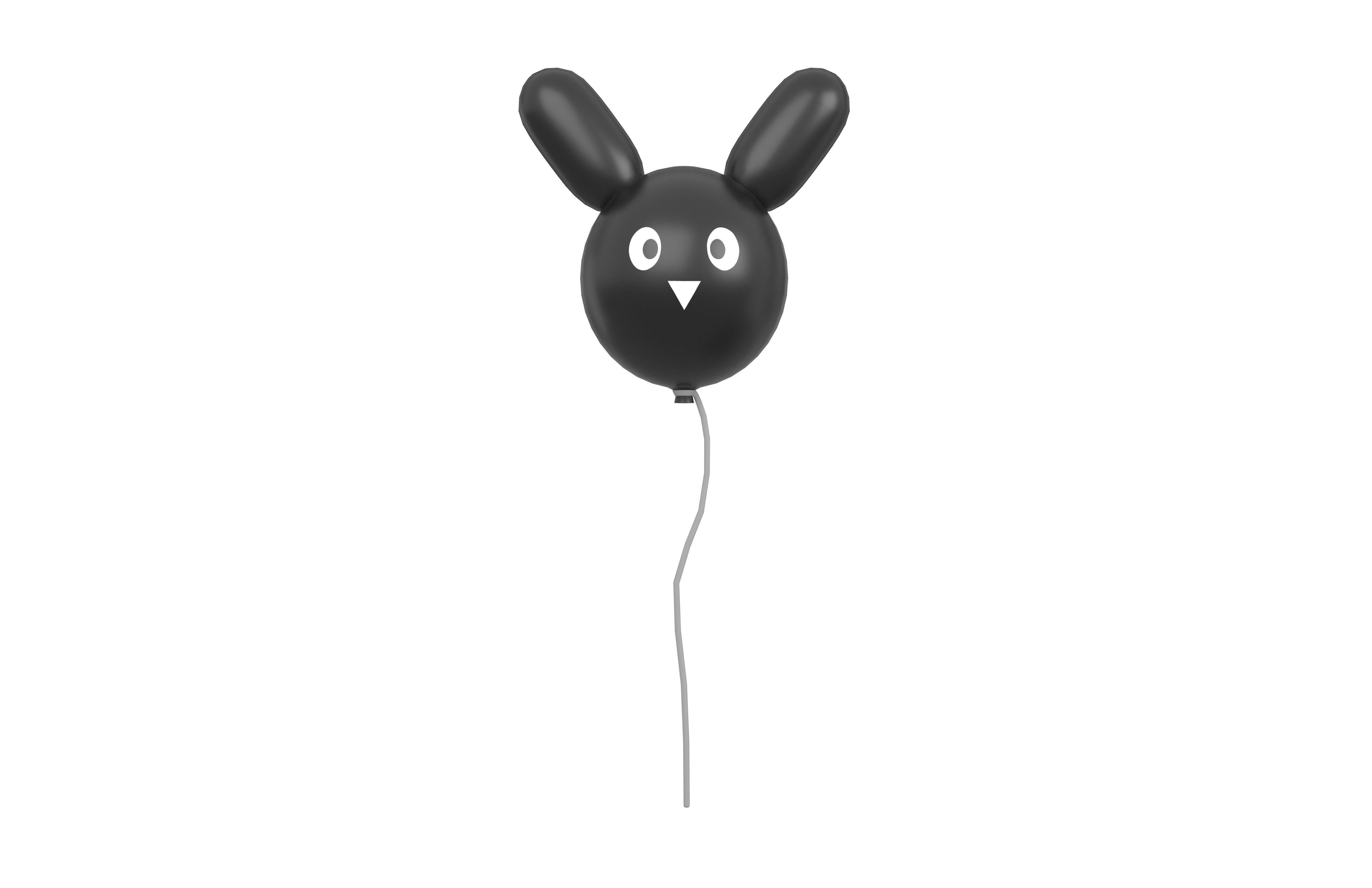 Rabbit Balloons v1 019 Low-poly 3D model_1
