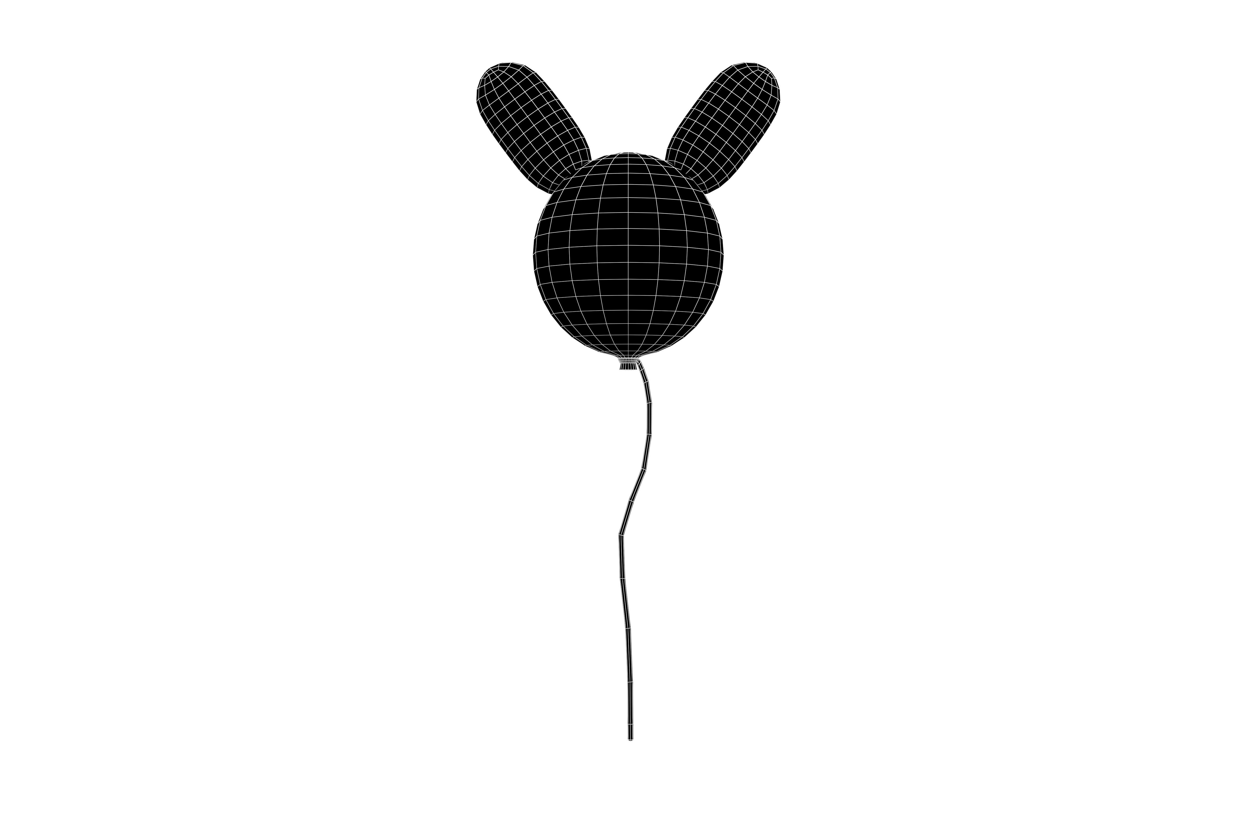 Rabbit Balloons v1 019 Low-poly 3D model_7