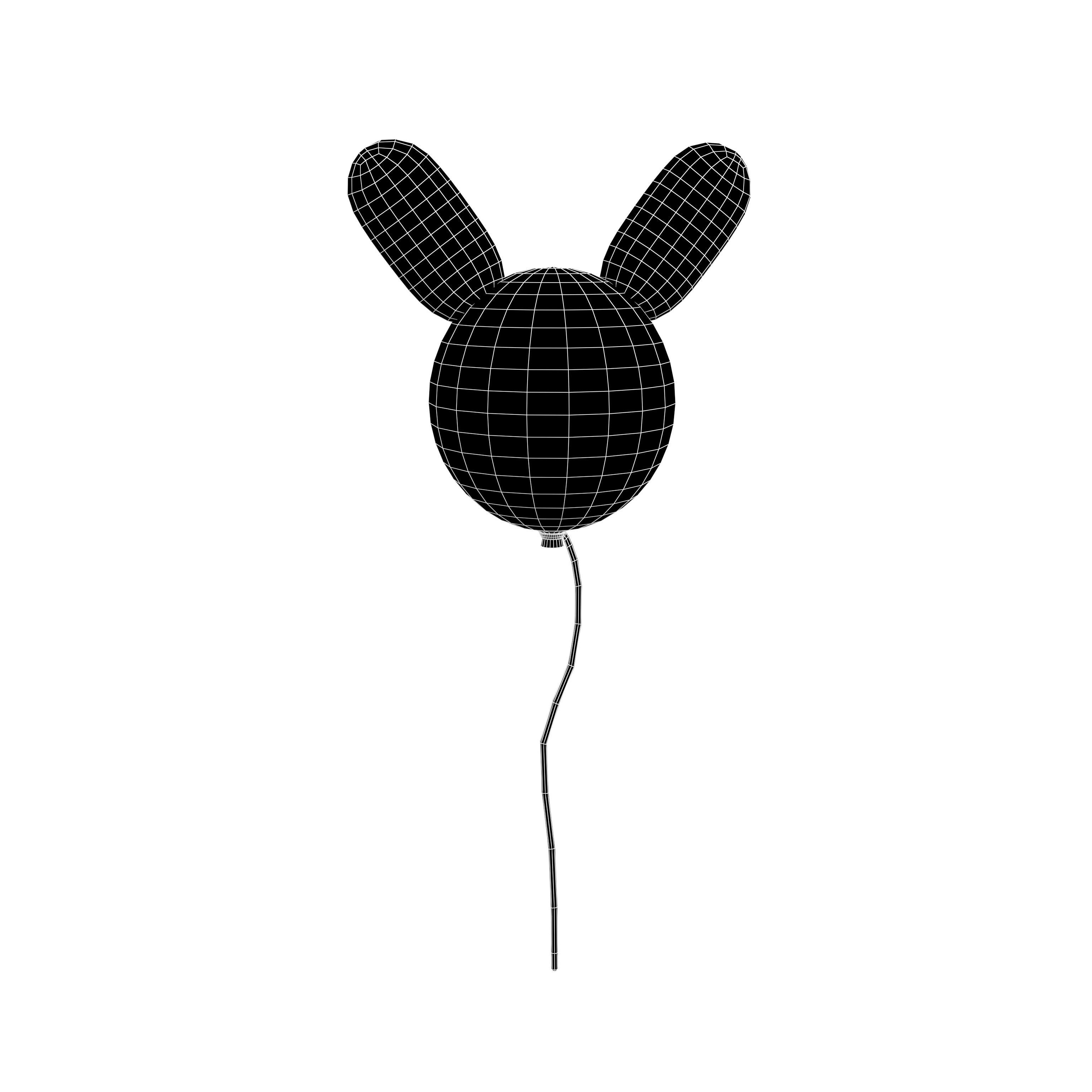 Rabbit Balloons v1 019 Low-poly 3D model_4