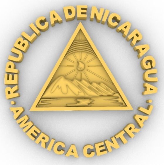 Escudo de Nicaragua - Coat of Arms Nicaragua 3D print model_6