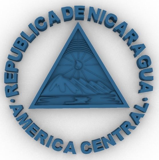 Escudo de Nicaragua - Coat of Arms Nicaragua 3D print model_9