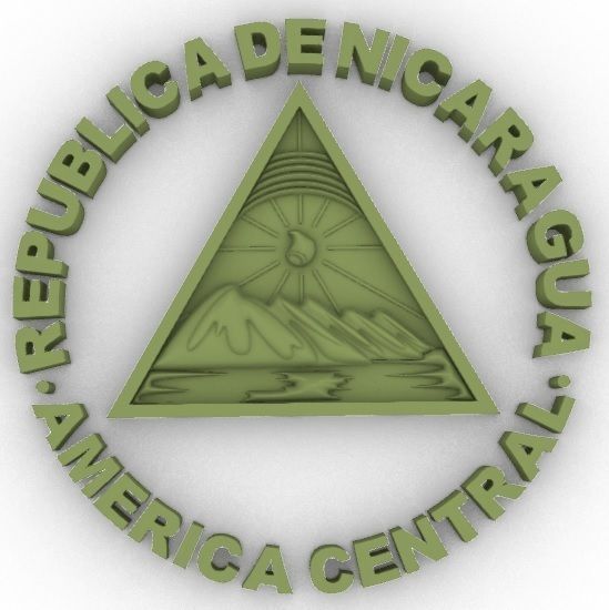 Escudo de Nicaragua - Coat of Arms Nicaragua 3D print model_1