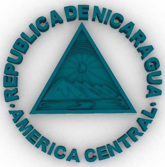 Escudo de Nicaragua - Coat of Arms Nicaragua 3D print model_8