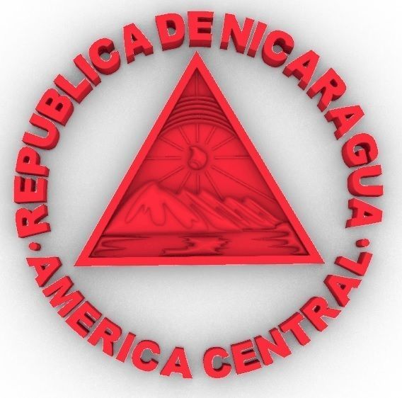 Escudo de Nicaragua - Coat of Arms Nicaragua 3D print model_10