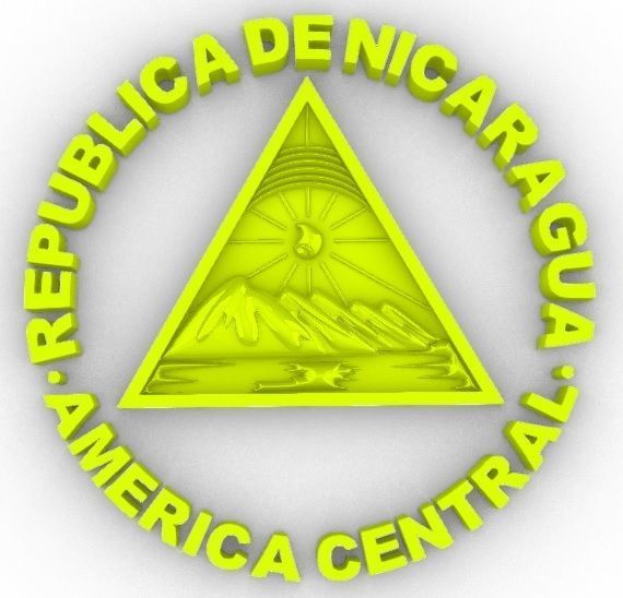 Escudo de Nicaragua - Coat of Arms Nicaragua 3D print model_11