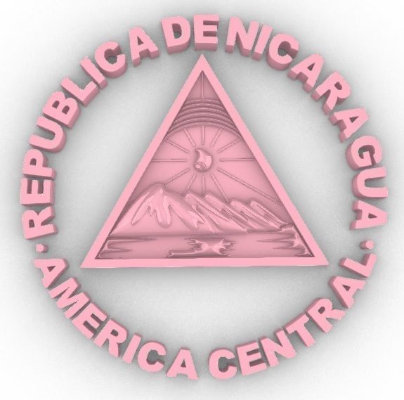 Escudo de Nicaragua - Coat of Arms Nicaragua 3D print model_2