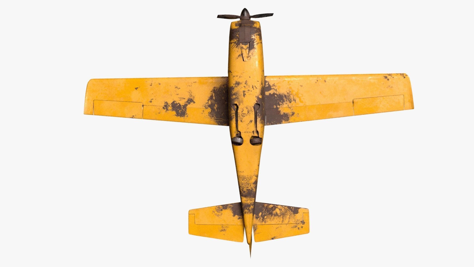 8K realistic destroyed propeller plane collections Low-poly 3D model_18