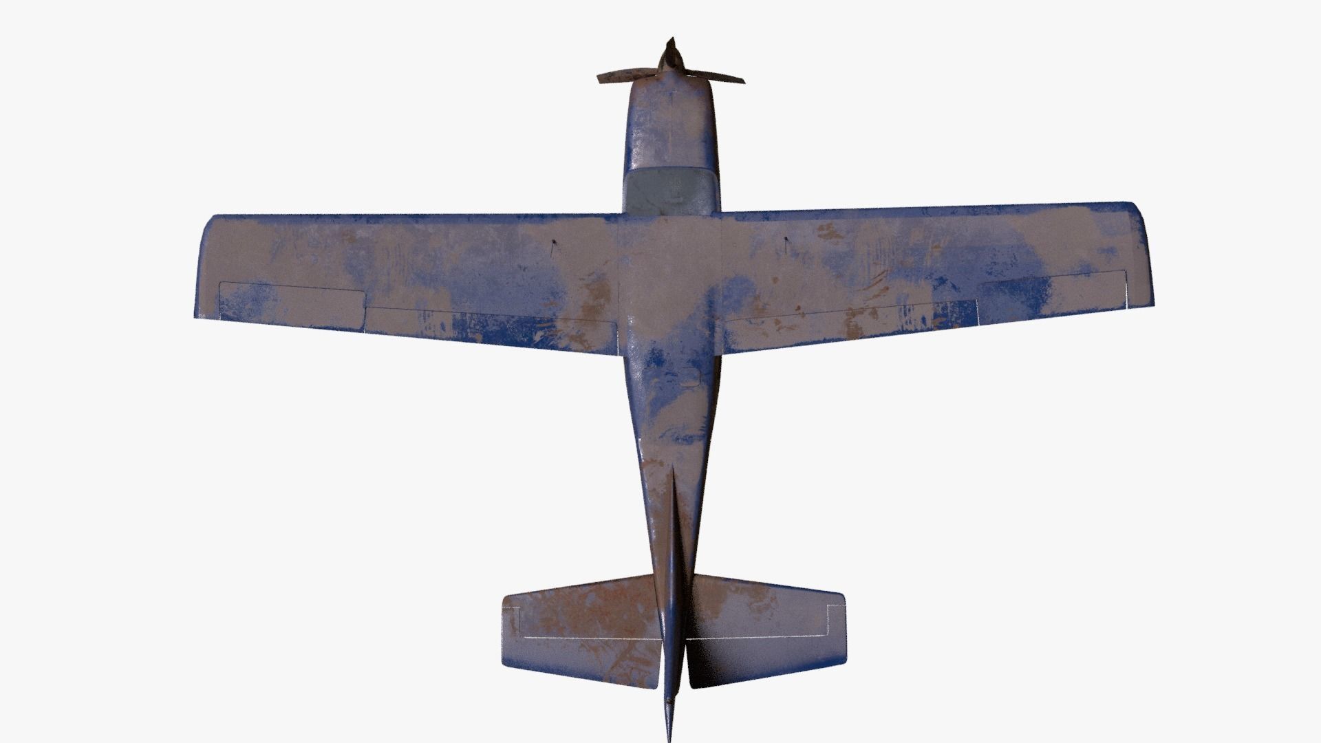 8K realistic destroyed propeller plane collections Low-poly 3D model_14