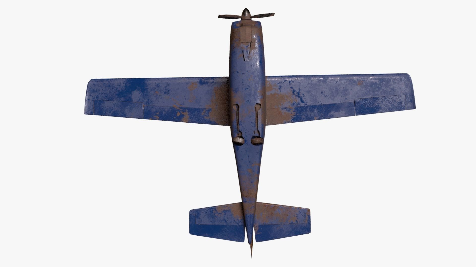 8K realistic destroyed propeller plane collections Low-poly 3D model_17