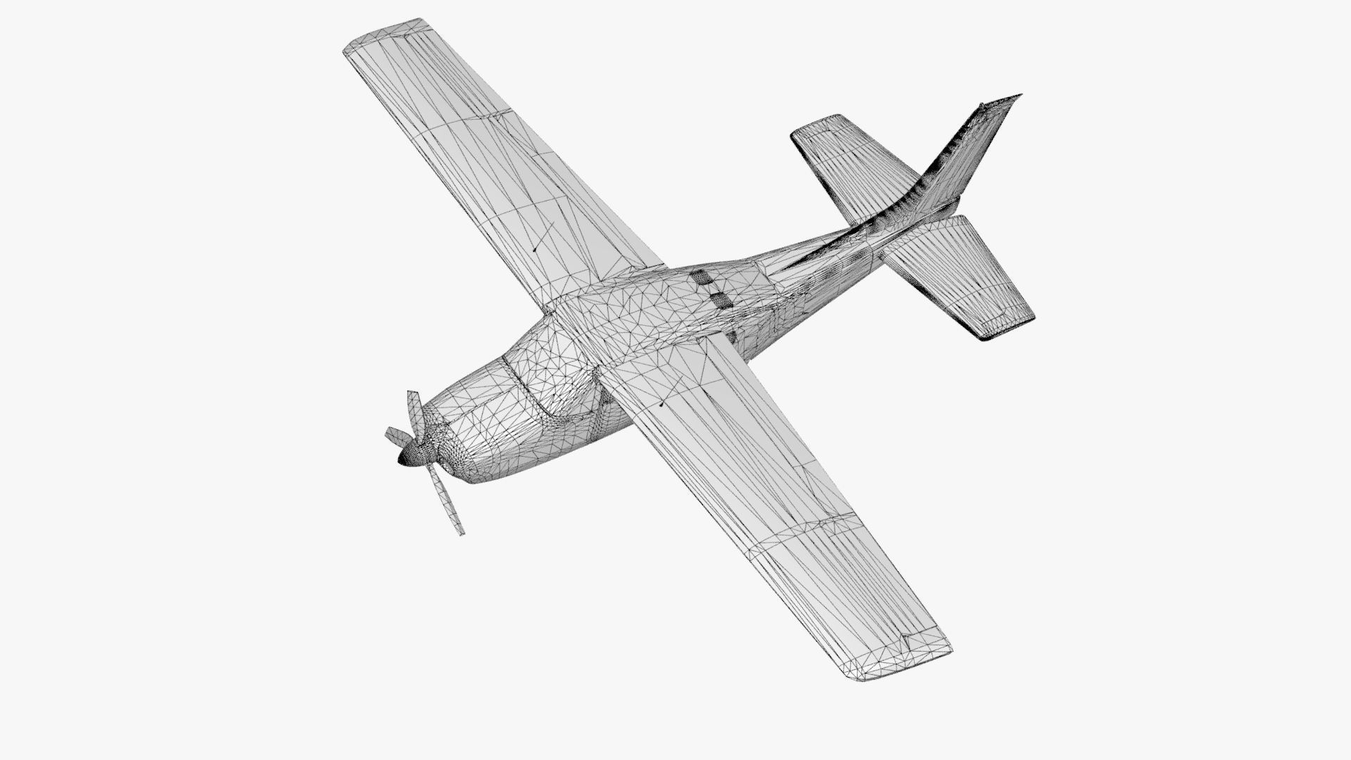 8K realistic destroyed propeller plane collections Low-poly 3D model_46