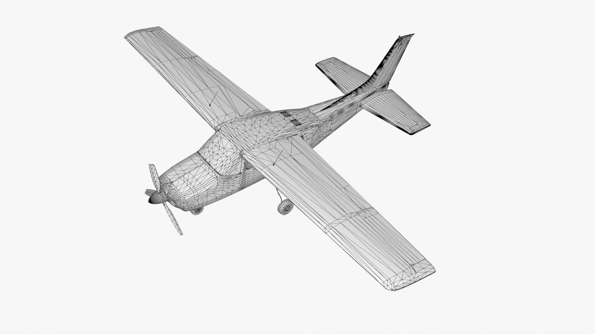 8K realistic destroyed propeller plane collections Low-poly 3D model_47