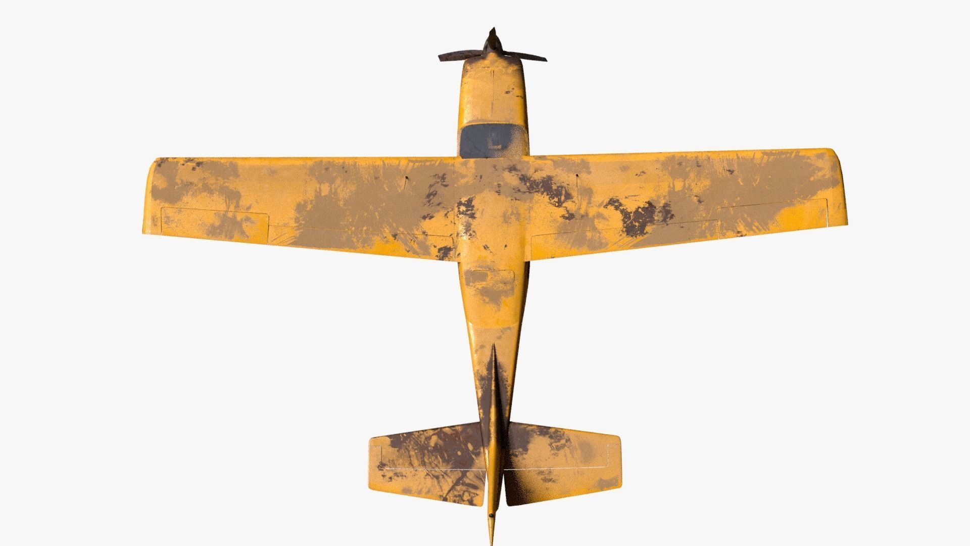 8K realistic destroyed propeller plane collections Low-poly 3D model_13