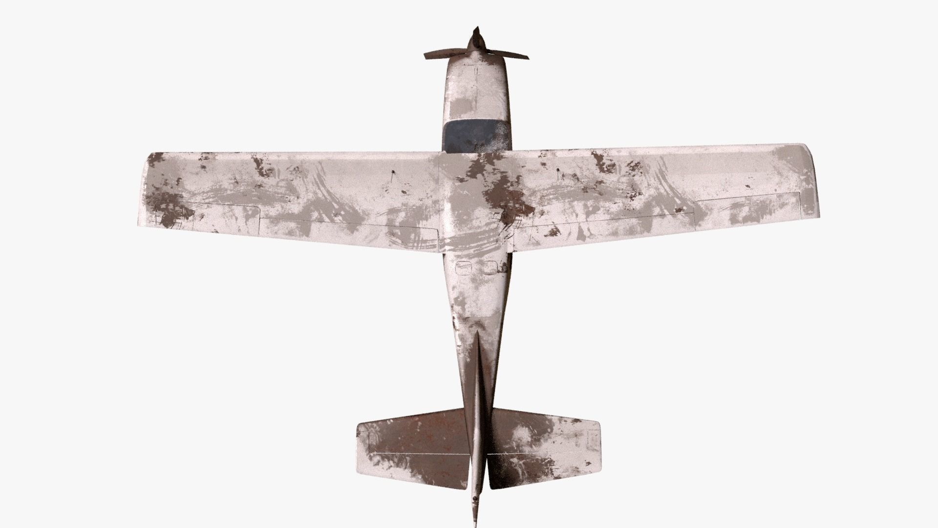 8K realistic destroyed propeller plane collections Low-poly 3D model_16