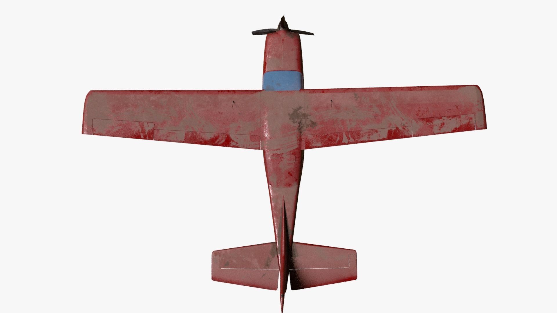 8K realistic destroyed propeller plane collections Low-poly 3D model_15