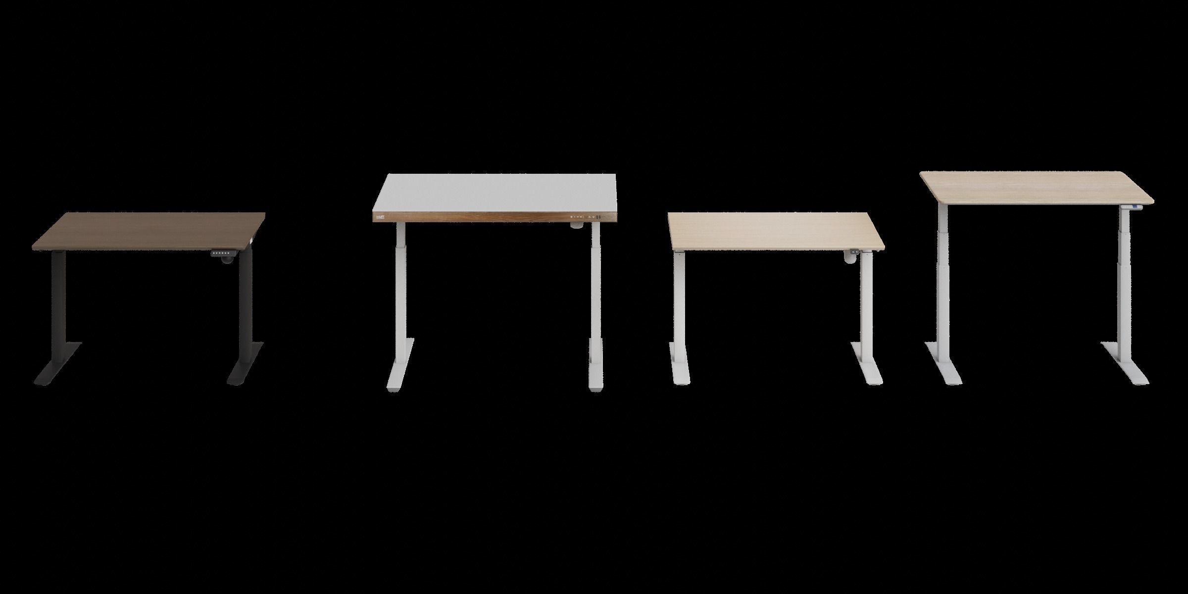 Set Of 4 Electric Height Adjustable Standing Desks Low-poly 3D model_8