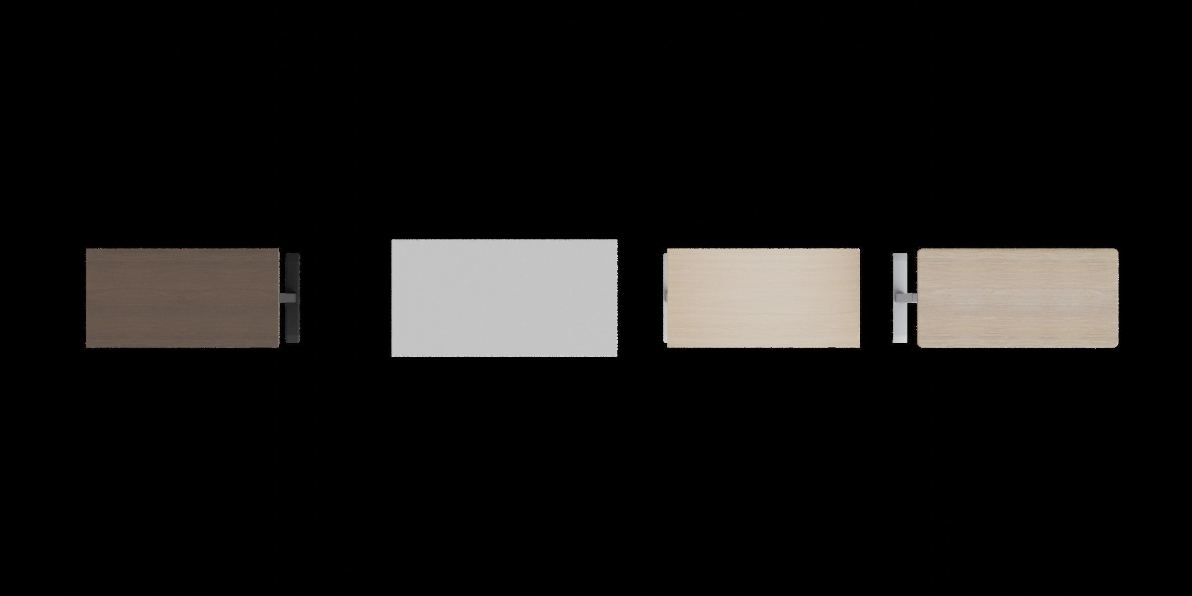 Set Of 4 Electric Height Adjustable Standing Desks Low-poly 3D model_1