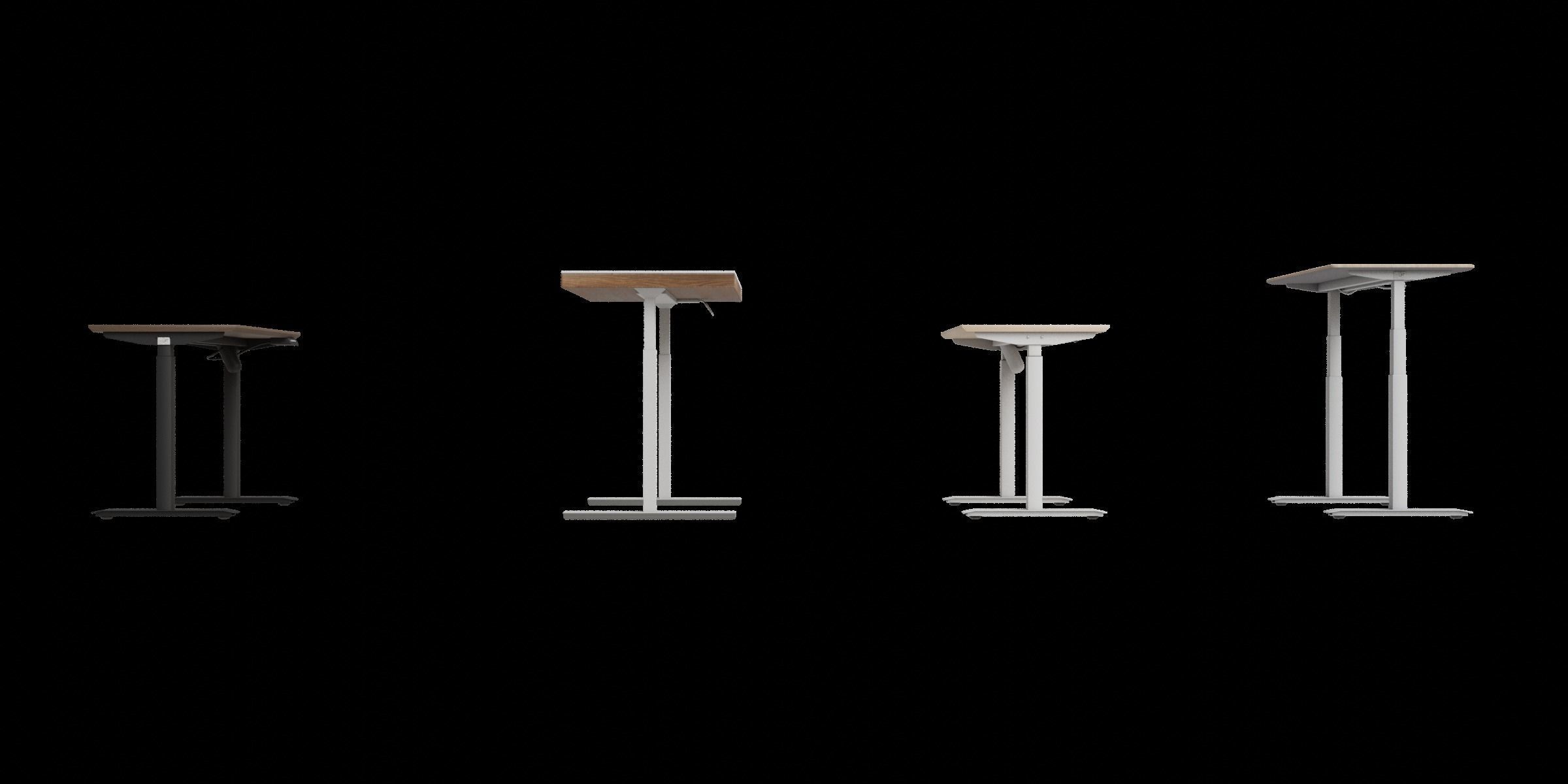 Set Of 4 Electric Height Adjustable Standing Desks Low-poly 3D model_5