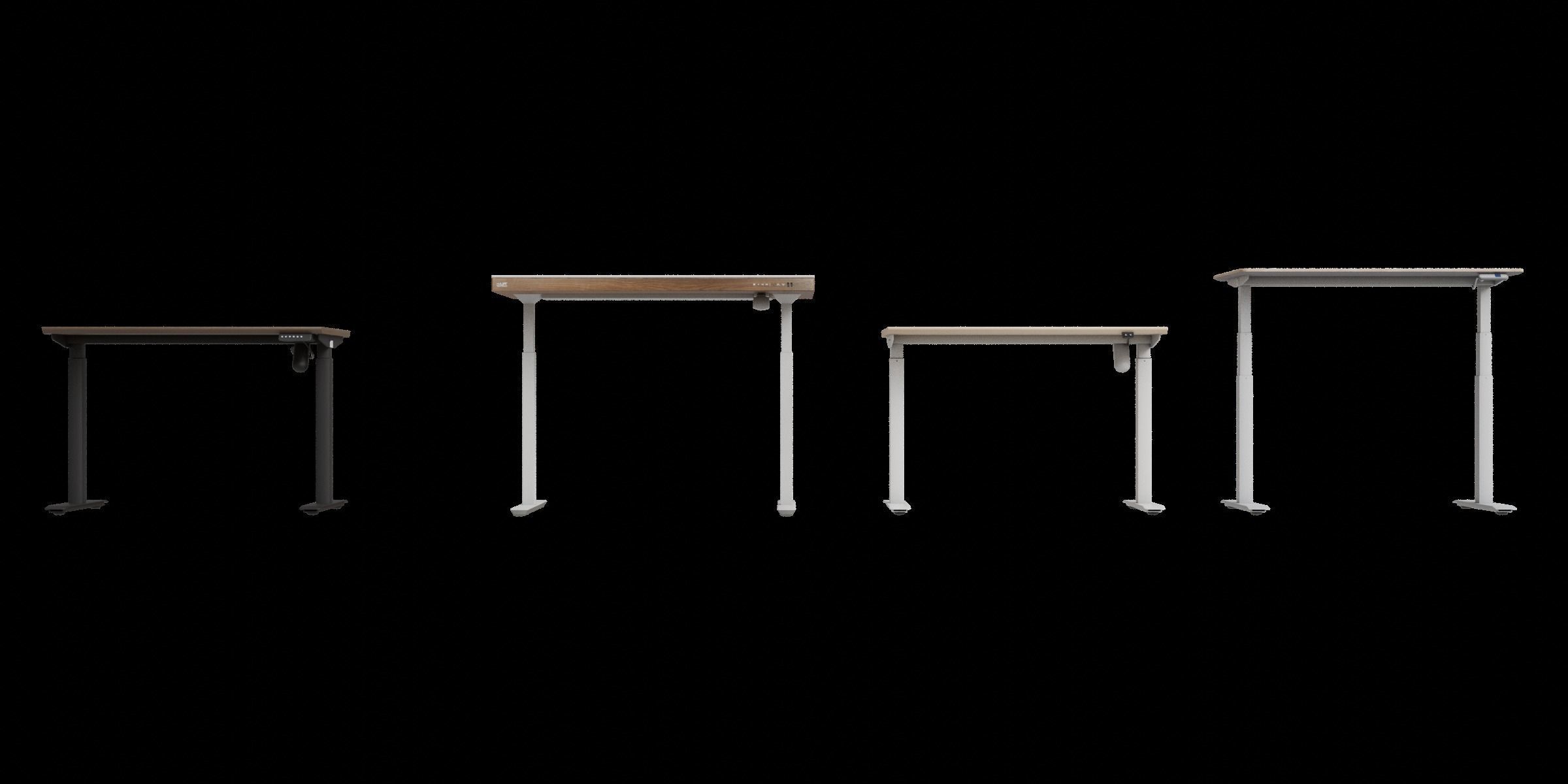 Set Of 4 Electric Height Adjustable Standing Desks Low-poly 3D model_4
